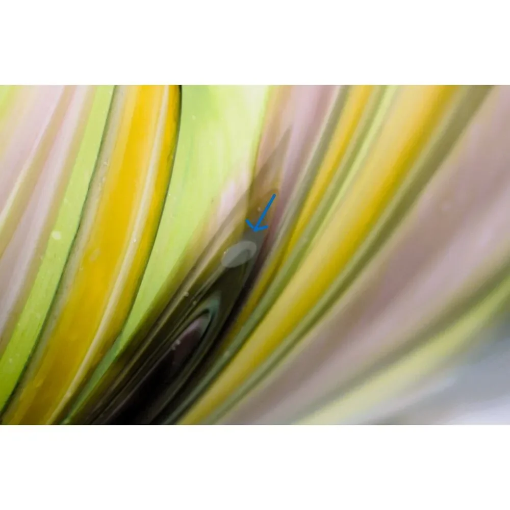 EUC With Tags! ~ HD Designs Oblong Borneo Glass Swirl Vase 12
